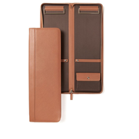 Étui de Voyage pour Cravates Homme de Luxe, Organisateur Robuste avec Fermeture Éclair, Boîte Cadeau pour Cravates et Accessoires en Cuir