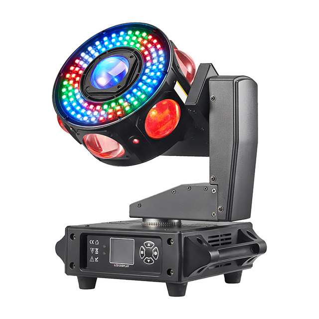 120W RGBW LED Strobe Lighting Single Flying Magnetic Laser Moving Head Effect Light for DJ Disco Stage Bar Party and Dance Club