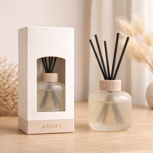 Caja de cartón de lujo para difusores de aromas, regalos de aromaterapia y sets de spa, de papel <span class=keywords><strong>art</strong></span>ístico sostenible con ventana, para minoristas. - Product Image 2