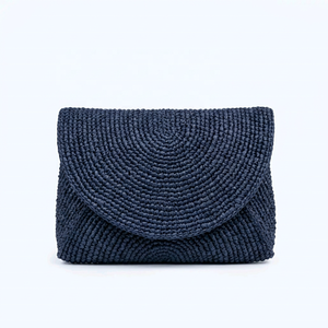 Sac à bandoulière léger en raphia tressé violet, motif géométrique, style bohème, pour femme, idéal pour les vacances d'été - Product Image 6