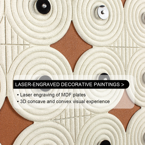 Lujo arte mixto 3D Wabi Sabi, cuadro relieve piedra arenisca círculos concéntricos neutro decoración hogar - Product Image 4