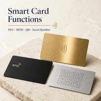 Özelleştirilmiş NFC Metal Kartvizit Mat Siyah Kaplama UV Baskılı Akıllı Kart VIP Üyelik Hediyesi Toptan Tedarikçi
