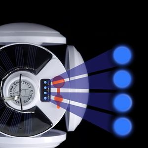 ไฟฉาย LED พลังงานแสงอาทิตย์แบบชาร์จใหม่ได้ รุ่นใหม่ กันน้ำ IP65 ความสว่าง 500 ลูเมนส์ เหมาะสำหรับตั้งแคมป์และใช้เป็นไฟส่องสนามฟุตบอล พร้อมแบตเตอรี่ในตัวและเข็มทิศ - Product Image 3