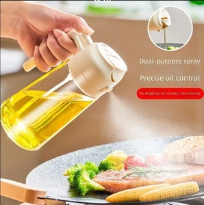 Dispenser Olio in Vetro per Uso Domestico, per Grigliate e Cotture, Design Doppio Uso Versa e Spruzza, Apertura e Chiusura Automatica, Anti-goccia, Facile da Usare - Product Image 2