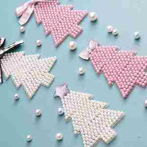 DIY Accessories Self <b>Sticker</b> Pearl Hotfix Rhinestones Christmas Tree Bow Patches for Garment Bag Phone case Decoration - Product Image 4