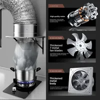 Ventilateur extracteur d'air 6/8 pouces, souffleur d'air haute vitesse pour salle de bain, cuisine, toilettes, ventilateur d'évacuation mural ou de fenêtre