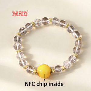 Pulsera <span class=keywords><strong>con</strong></span> Chip RFID <span class=keywords><strong>NFC</strong></span> y Mini Etiqueta, Banda Elástica Impermeable <span class=keywords><strong>con</strong></span> Cristal <span class=keywords><strong>NFC</strong></span> y Piedras Preciosas para Pagos y Transacciones - Product Image 3