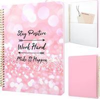Cahier de planificateur hebdomadaire A5 personnalisé de haute qualité pour les étudiants 100 feuilles de marqueurs de jour imprimés en cuir conseils de Journal d'auto-soins