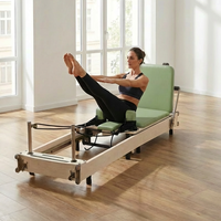 Reformer Pilates pliable en bois massif de haute qualité pour salle de sport commerciale et entraînement de yoga
