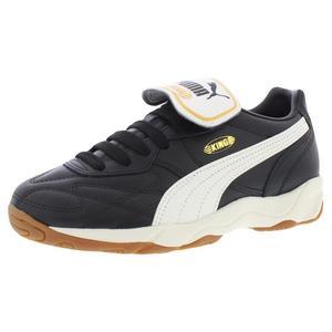 Zapatos de Fútbol Sala Puma King de Cuero Negro Blanco Cálido Talla Infantil - Product Image 1