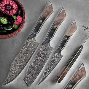 Cuchillo de Chef Damasco VG10 de 67 Capas con Hoja Recubierta en Negro Ámbar Similar a DLC, Mango de Resina, Ecológico, Precio Económico 2026 - Product Image 2