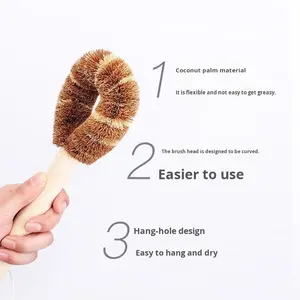 Esponjas y Cepillos de Cocina de Coco Sostenible de Alta Calidad con Logotipo Personalizado para Lavar Ollas y Limpiar el Baño - Product Image 4