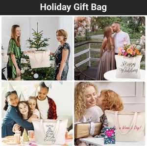 Sac fourre-tout réutilisable en toile de coton naturel beige de 12 oz, petit format, robuste, avec fermeture éclair, idéal pour la plage et les cadeaux de voyage - Product Image 5