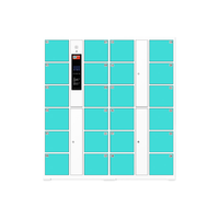 Système de stockage intelligent numérique à 24 portes en acier avec lecture de codes QR et codes-barres pour supermarchés et vestiaires de gymnases – Casier à bagages intelligent