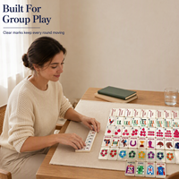 Tuiles de Mahjong Équestres Personnalisées, Jeu de Tuiles de Mahjong Américain sur le Thème des Courses Hippiques, Idéal pour les Cadeaux de Fêtes