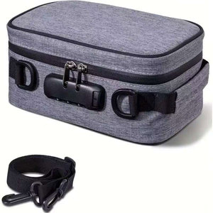 Sac de rangement anti-odeurs avec doublure en charbon actif pour accessoires de fumeur, sacs de voyage avec fermeture éclair - Product Image 1