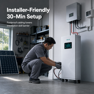 Système de stockage d'énergie domestique tout-en-un 5-10 kW LiFePO4 empilable avec BMS intelligent pour alimentation de secours solaire hybride - Product Image 3