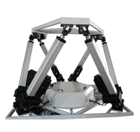 Simulateur de mouvement à plateforme Stewart 6 DOF à entraînement électrique, boîte de vitesses PLC, charge utile de 600 kg, construction en alliage d'aluminium pour la volaille et la course automobile