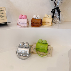 กระเป๋าถือสำหรับเด็กผู้หญิงกระเป๋าใส่เหรียญของเด็กมีโบว์ขนาดเล็กน่ารักกระเป๋าใส่เหรียญและกระเป๋าถือสำหรับเด็กกระเป๋าสะพายไหล่ใบเล็กกระเป๋าคาดลำตัว - Product Image 4