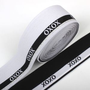 YUSEN Brand Polyester Latex Yarn Material Elastic <b>Webbing</b> Belt Jacquard Customized Logo Oeko-Tex Certified Eco-friendly for Bags - Product Image 1