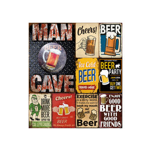 <strong>Personalized</strong> <strong>Beer</strong> Poster Metal Tin <strong>Signs</strong> Vintage Bar Pub Wall Sticker Decorative Plaque Retro Man Cave Home Decor Tin Plates - Product Image 1