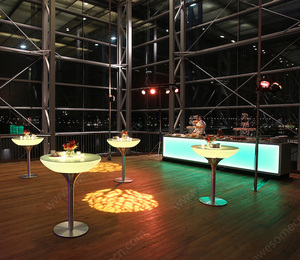 Modern Portable LED Light-<strong>Up</strong> Bar <strong>Table</strong> Waterproof for Home Bar or Living Room for Events - Product Image 6