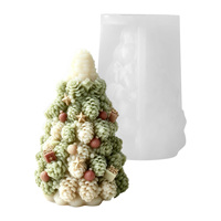 Moule à bougie en silicone antiadhésif de qualité supérieure en forme de sapin de Noël, pour bougies parfumées DIY, artisanat en résine, décoration de table de Noël