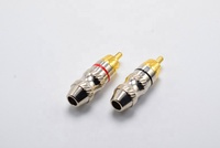RCA Vergoldeter Stecker / Vernickelt mit Farbring