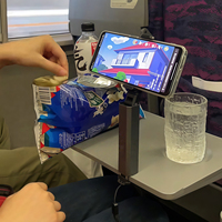 Support de téléphone portable rotatif, extensible et pliable en métal avec stabilisation d'image pour les voyages en avion, en train et sur les bureaux