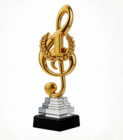 Trophée Ange Note de Musique Créatif en Résine Écologique pour Noël – Personnalisable Or, Argent, Bronze – Récompenses Sportives Basketball, Volleyball