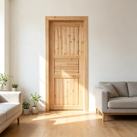 Porte en bois massif de qualité stable pour projets d'appartements, en sapin massif, production en série