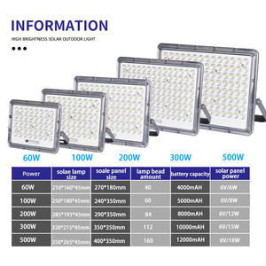 Iluminación Exterior con Carcasa de Aluminio Solar, Iluminación Exterior para el Hogar, Farola, Luz Súper Brillante, Control Inteligente de Luz, Alta Potencia - Product Image 2