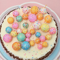Vente en gros 20 pièces/sac bonbons fausse boule gâteau Topper gâteau décoration fournitures