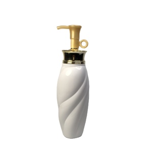 Nhựa 300ml 500ml 750ml chai tóc điều hòa trang trí Trắng chai dầu gội đầu với máy bơm - Product Image 5