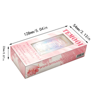 Faux ongles en ABS simple, forme amande, avec revêtement en amidon de racine de lotus, réutilisables, électroplaqués, à porter, motif géométrique, à coller