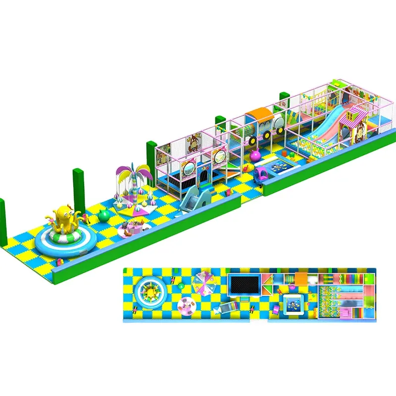 Хороший мягкий детский парк развлечений, крытая пластиковая игровая площадка для детей, оборудование для игрового домика