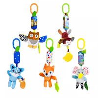 Carillon à Vent pour Bébé Jouet Pendentif pour Chariot Carillon à Vent Animal de Bande Dessinée Anneau de Lit Anneau Dent Colle Jouet en Peluche Suspendue pour Voiture