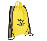 Sac à dos à cordon personnalisé en polyester 210D, imperméable, réutilisable, pliable, écologique, vente en gros à prix abordable