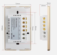 Interrupteur intelligent Wi-Fi Zigbee UBARO Vietnam Standard, cadre en aluminium, commande à distance par application, commande vocale Alexa, usine d'origine