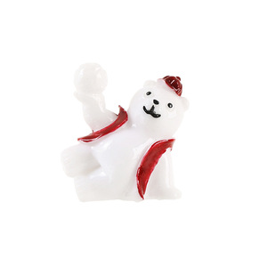 Figura de Oso Polar Navideño, Artesanía de Resina, Decoración Navideña, Adorno de Escritorio, Uso en Interiores, Acabado Brillante - Product Image 5
