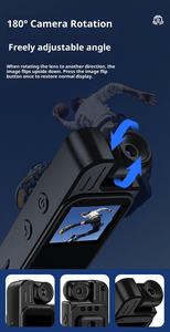 Câmera Profissional de Alta Qualidade HD <span class=keywords><strong>Mini</strong></span> para Ciclismo com Lente Ajustável para Gravação de Vida em Viagem para Vlogging ou Passeios - Product Image 4