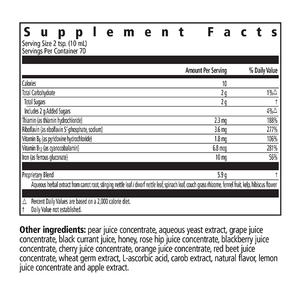 Energy Support Suplemento de hierbas líquidas 23,7 FLOZ Suplemento de hierro con vitaminas del complejo <span class=keywords><strong>C</strong></span> <span class=keywords><strong>B</strong></span> Antioxidante líquido oral - Product Image 3