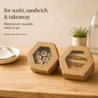 Boîte à bento en papier personnalisée pour gâteaux, pâtisseries, desserts, en-cas de boulangerie, repas prêts à manger et emballages alimentaires à emporter
