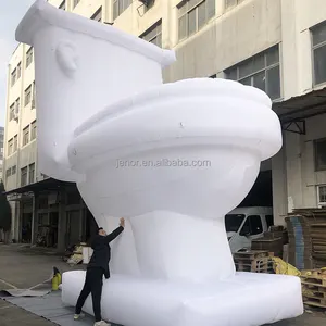 Gigante branco inflável vaso sanitário modelo propaganda