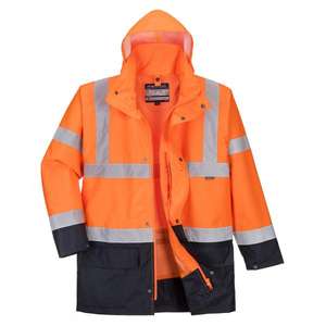 PORTWEST - S766ONRXS <b>Hi</b>-<b>vis</b> Essential 5-in-1 <b>orange</b>/blue navy <b>jacket</b> - EAN 5036108298921 <b>HI</b>-<b>VIS</b> WORKWEAR - Product Image 1