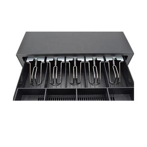 Cajón de Dinero Automático Metálico RJ11 Económico, Pequeño, Inteligente, Electrónico, con Tapa Abatible, Blanco/Negro, Cerradura de 3 Posiciones, 5 Compartimentos para Billetes, 8 para Monedas - Product Image 2