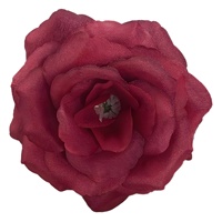 8cm Rosenknospen-Hut Kostüm-Kopfschmuck DIY Seiden-Kunstblume Grenzüberschreitender Halloween-Kranz Rosenblüten im Landhausstil