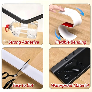 Rodapié de PVC Blanco, Moldura de Plástico Rígido para Pared y Suelo, Perfil de Esquina de 25m, Impermeable, Fácil de Cortar a Medida - Product Image 5