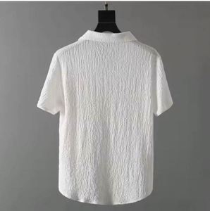 Men Summer 2-Piece Breathable Suits Short Sleeve Tops + Long Pants Solid Color Polo Lapel Collar Button <b>Elastic</b> Waist Trousers - Product Image 3