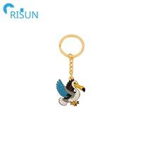 Fabrication de porte-clés en métal émaillé en forme d'oiseau Dodo, Llavero, animal sans ailes et sans peur, porte-clés Dodo souvenir, porte-clés Dodo personnalisé